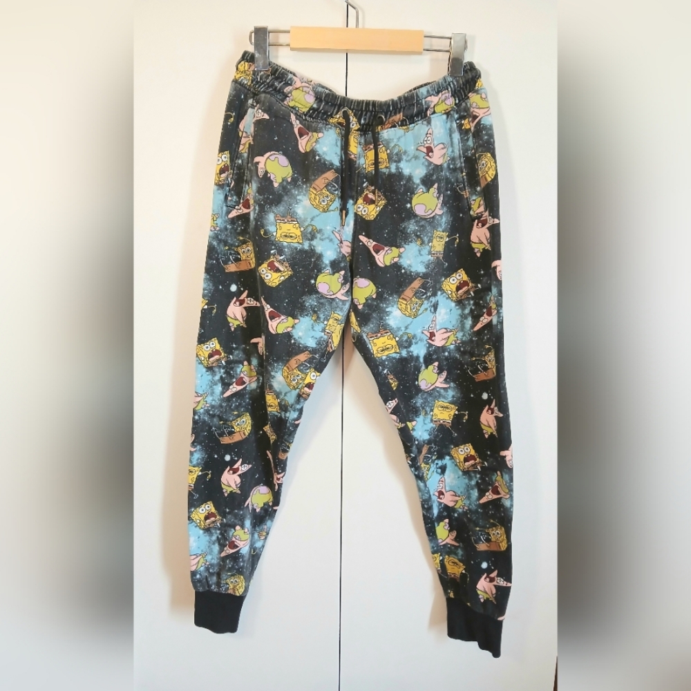 Nickelodeon SpongeBob Squarepants Patrick Star Galaxy Print Joggers Men's Med